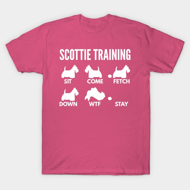 Scottish Terrier Training Scottie Dog Tricks T-Shirt by DoggyStyles